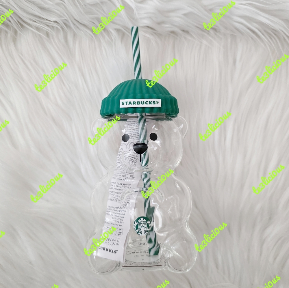 STARBUCKS 2025 BEARISTA BEAR GLASS JAR COLD CUP TUMBLER *100% AUTHENTIC*